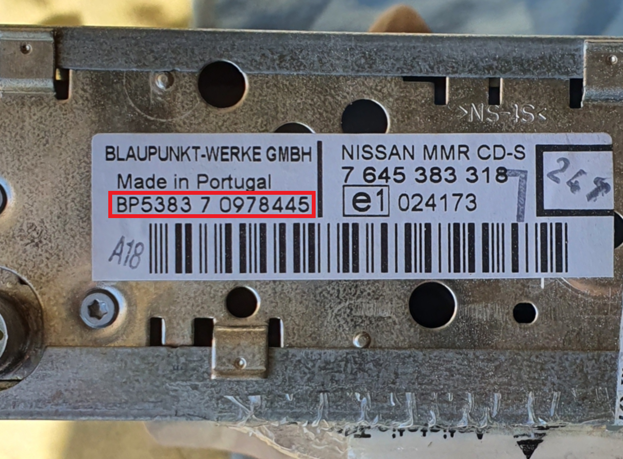 как узнать пин код магнитолы nissan qashqai